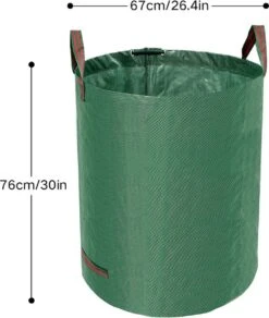 Tuin Afvalzakken - 2 Stuks - Opvouwbare Afvalzak - Tuin Afvalzak - Bladzakken - Waterstotend Tuinafvalzak - 270L -Tuin- En Buitengereedschapswinkels 1016x1200