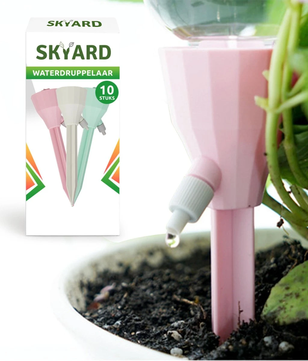 SKYARD® Waterdruppelaar Set Van 10 – Watergeefsysteem Geschikt Binnen (Kamerplanten) En Buiten – Bewateringssysteem Met Instelbare Druppelsnelheid - Irrigatiesysteem - Planten Watergever - Waterbol 1 SKYARD® Waterdruppelaar Set Van 10 – Watergeefsysteem Geschikt Binnen (Kamerplanten) En Buiten – Bewateringssysteem Met Instelbare Druppelsnelheid - Irrigatiesysteem - Planten Watergever - Waterbol