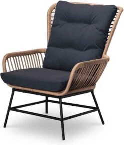 BUITEN Living Dex Wicker Loungestoel Tuin Incl. Wicker Voetenbank | Wicker + Aluminium | Bamboe Antraciet -Tuin- En Buitengereedschapswinkels 1025x1200 1