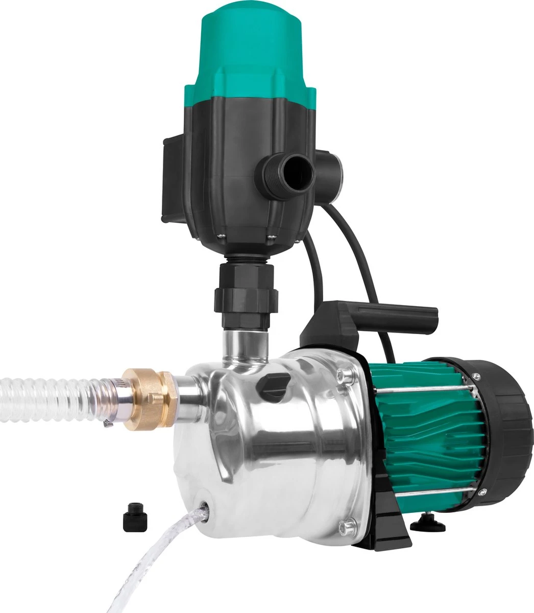 VONROC Hydrofoorpomp / Automatische Pomp - 1000W - 3500l/h - Met Drukschakelaar - Droogloopbeveiliging - Voor Besproeien En Huishoudwater 2 VONROC Hydrofoorpomp / Automatische Pomp - 1000W - 3500l/h - Met Drukschakelaar - Droogloopbeveiliging - Voor Besproeien En Huishoudwater - Afbeelding 2