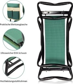 Uten - Kniebankje Tuin - Knie Steun - Tuinkruk Inklapbaar - Kniesteun Tuinieren - Kniekussen - Tot 150 Kg - Groen -Tuin- En Buitengereedschapswinkels 1052x1200