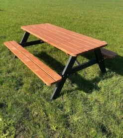 Goedkopepicknicktafels.nl | Zwart Bruine XL Picknicktafel Bruno | Tuintafel 6 Persoons | Bruin Zwart Gespoten Gedroogd Grenen Hout! -Tuin- En Buitengereedschapswinkels 1071x1200 1
