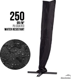 MaxxGarden Parasolhoes - Afdekhoes Voor Zweefparasol - Beschermhoes - 200-400 Cm - Met Rits En Trekkoord - Zwart -Tuin- En Buitengereedschapswinkels 1081x1200