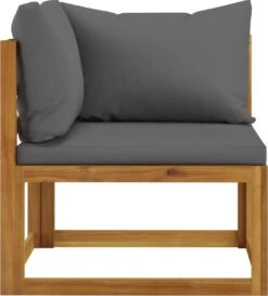 Decoways - 7-delige Loungeset Met Kussens Massief Acaciahout -Tuin- En Buitengereedschapswinkels 1085x1200