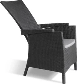 Allibert Vermont Verstelbare Tuinstoel - 64x68x107cm - Grafiet -Tuin- En Buitengereedschapswinkels 1095x1200