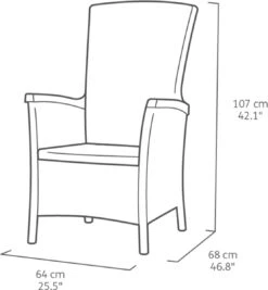 Allibert Vermont Verstelbare Tuinstoel - 64x68x107cm - Grafiet -Tuin- En Buitengereedschapswinkels 1111x1200 1
