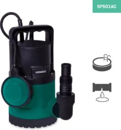 VONROC Dompelpomp/Waterpomp 300W - 6500l/h - Voor Schoon En Licht Vervuild Water - Met Vlotter -Tuin- En Buitengereedschapswinkels 1123x1200 1
