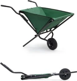 Relaxdays Kruiwagen Opvouwbaar - Inklapbare Tuinwagen - Vouwkruiwagen - Groen - 50 L -Tuin- En Buitengereedschapswinkels 1133x1200