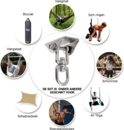 Ophangsysteem - Plafondhaak RVS - Ophanghaak TRX - Hangstoel Buiten - Hangstoel Binnen – Schommelstoel - Schommel - Bokszakken - RVS - 300kg -Tuin- En Buitengereedschapswinkels 1146x1200 1