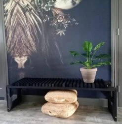 Tuinbank Design 2023 - 150CM - Grenen Hout - Zwart -Tuin- En Buitengereedschapswinkels 1178x1200 2