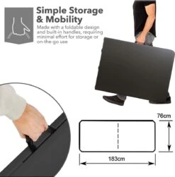 MaxxGarden Vouwtafel - Zwart - Rotanlook - 180x75x74 Cm -Tuin- En Buitengereedschapswinkels 1180x1200 1