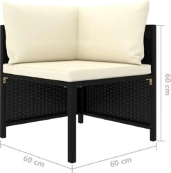 VidaXL 4-delige Loungeset Met Kussens Poly Rattan Zwart 30 VidaXL 4-delige Loungeset Met Kussens Poly Rattan Zwart -Tuin- En Buitengereedschapswinkels 1184x1200