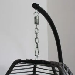 Pro Garden Lowander Hangstoel Egg 191x126x126- Schommelstoel Met Rattan Cocoon En Robuust Stalen Standaard Incl. Kussens - Volledig Inklapbaar - Lichtgrijs -Tuin- En Buitengereedschapswinkels 1185x1200 1