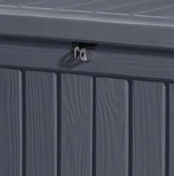 Keter Rockwood Opbergbox - 570L - 155x72,4x64,4cm - Grafiet -Tuin- En Buitengereedschapswinkels 1185x1200 4