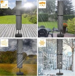 Kingsleeve Parasolhoes Tot Ø 330cm - Weerbestendig Robuust - Grijs -Tuin- En Buitengereedschapswinkels 1192x1200