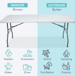 LifeGoods Klaptafel - Inklapbaar - 70x180cm - Verstelbare Vouwtafel - Weerbestendig - Wit -Tuin- En Buitengereedschapswinkels 1193x1200 3