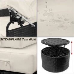 Casaria Polyrattan Zonne-Eiland Ø185cm – Incl. Kussens - Zwart Crème 36 Casaria Polyrattan Zonne-Eiland Ø185cm – Incl. Kussens - Zwart Crème -Tuin- En Buitengereedschapswinkels 1198x1200 8