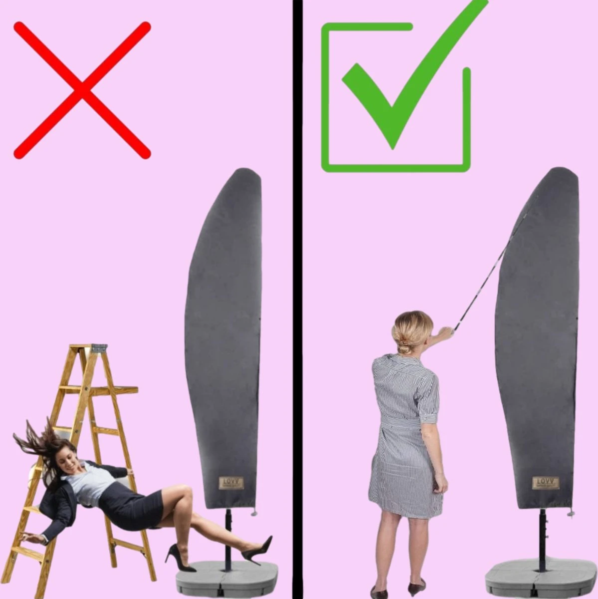 Parasolhoes Voor Zweefparasol–Waterdicht-met Rits En Stok-Superieure Kwaliteit-280cm X 81cm 10 Parasolhoes Voor Zweefparasol–Waterdicht-met Rits En Stok-Superieure Kwaliteit-280cm X 81cm - Afbeelding 10