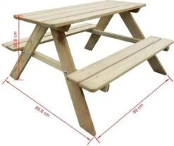 MaxxGarden Kinder Picknicktafel - 90x79x50cm - Hout -Tuin- En Buitengereedschapswinkels 1200x1004 2