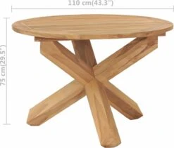 VidaXL Tuintafel Ø110x75 Cm Massief Teakhout 11 VidaXL Tuintafel Ø110x75 Cm Massief Teakhout -Tuin- En Buitengereedschapswinkels 1200x1025 1