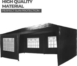 MaxxGarden Partytent - Paviljoen - 3x6m - Incl. Zijwanden - Waterdicht - Zwart -Tuin- En Buitengereedschapswinkels 1200x1026 2