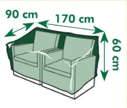 Nature - Tuinmeubelhoes - Beschermhoes Voor Loungebank - 2-zits - H60 X 170 X 90cm -Tuin- En Buitengereedschapswinkels 1200x1027