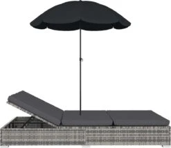Prolenta Premium - Loungebed Met Parasol Poly Rattan Grijs -Tuin- En Buitengereedschapswinkels 1200x1040 2