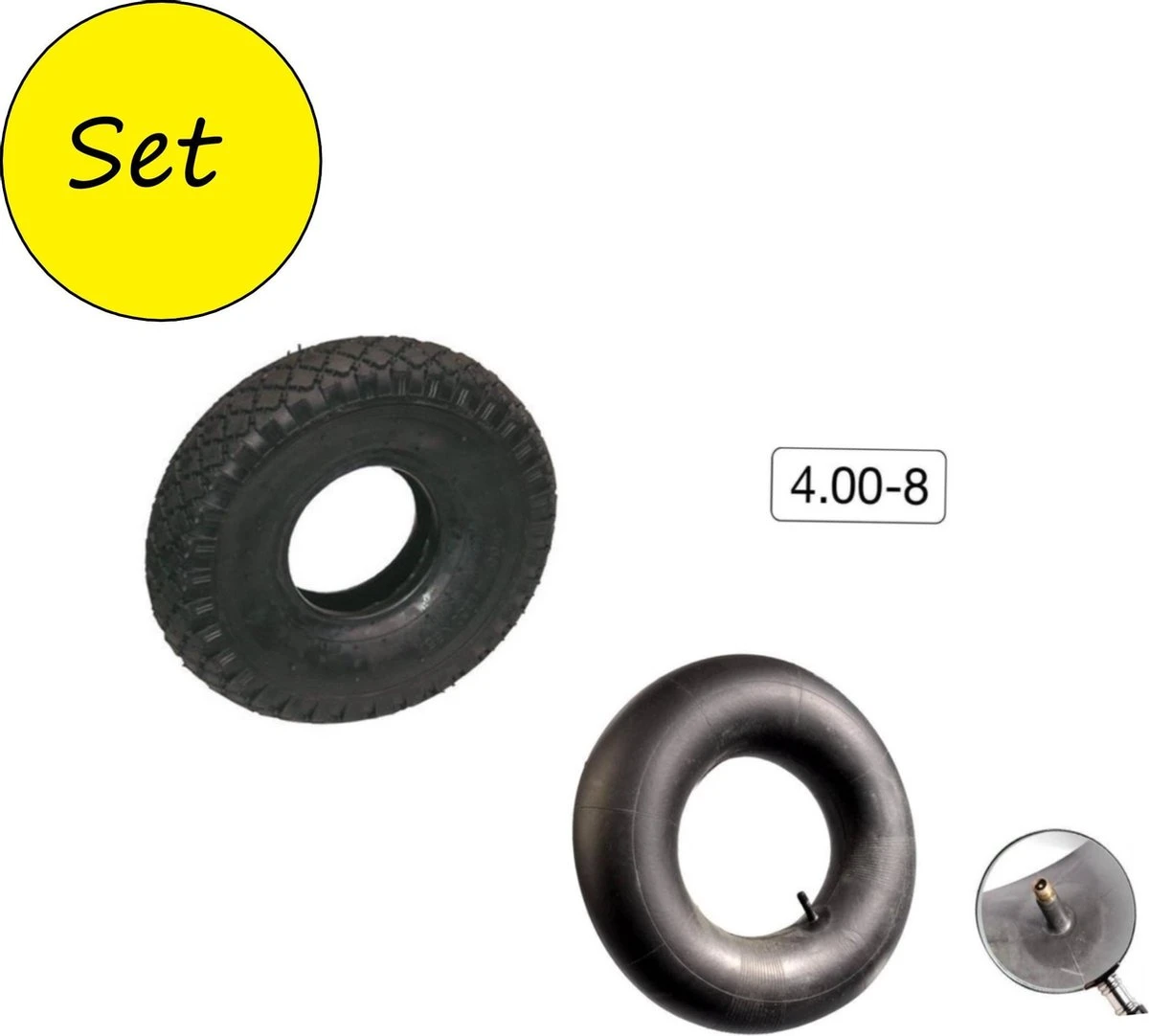 Kruiwagenband Binnen En Buitenband 4.80/4.00-8 2 Kruiwagenband Binnen En Buitenband 4.80/4.00-8 - Afbeelding 2
