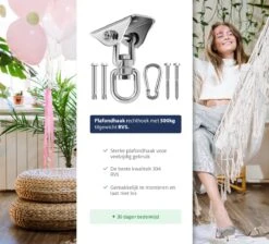 Plafondhaak - Ophangen Bokszak, Schommel En Hangstoel - Ophangsysteem - Ophanghaak - Plafondbeugel - RVS – 500kg Tilgewicht -Tuin- En Buitengereedschapswinkels 1200x1087 1