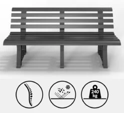 Casaria Tuinbank Orchidea – Kunststof/240kg Belastbaar – Antraciet -Tuin- En Buitengereedschapswinkels 1200x1089 1