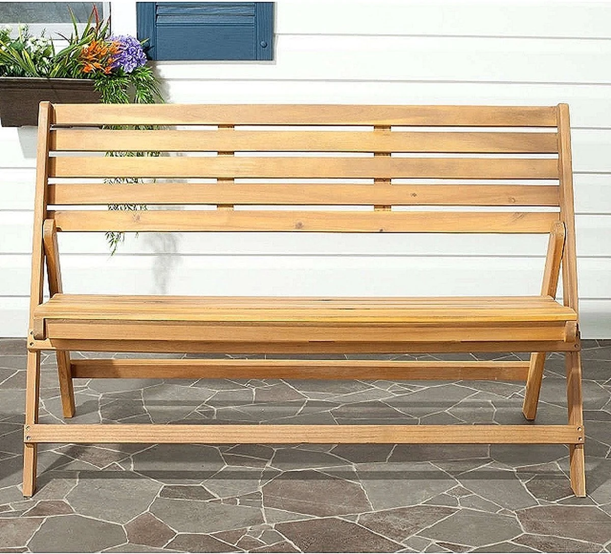 Opklapbare Bank - Houten Bankje - Houten Bankje Buiten - Houten Bankje Tuin - Tuinbank - Tuinmeubelen - Tuinbank Hout - Balkon Bankje 2 Opklapbare Bank - Houten Bankje - Houten Bankje Buiten - Houten Bankje Tuin - Tuinbank - Tuinmeubelen - Tuinbank Hout - Balkon Bankje - Afbeelding 2