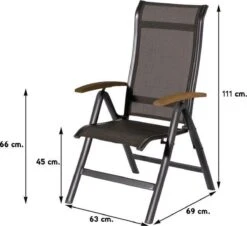 Hartman Alice Verstelbare Tuinstoel - Grijs -Tuin- En Buitengereedschapswinkels 1200x1100