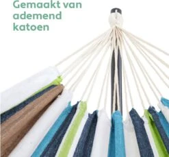 Vita5 Hangmat Met Standaard – 2 Persoons – Incl. Bekerhouder – 205kg Draaggewicht – Groen/Blauw -Tuin- En Buitengereedschapswinkels 1200x1111