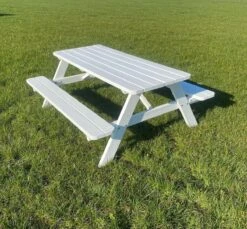 Goedkopepicknicktafels.nl | Witte XL Picknicktafel | Tuintafel 6 Persoons | Wit Gespoten Gedroogd Grenen Hout! -Tuin- En Buitengereedschapswinkels 1200x1112 1