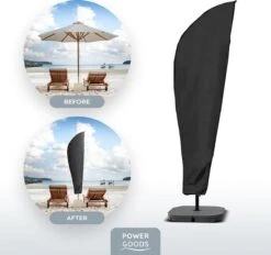 Power Goods Parasolhoes XXL Voor Zweefparasol – Parasolhoes Met Rits En Stok – Parasolhoes Staande Parasol – Tuinmeubelhoezen – Beschermhoes Zweefparasol – Waterproof – Anti-UV – 280 X 81 Cm -Tuin- En Buitengereedschapswinkels 1200x1126