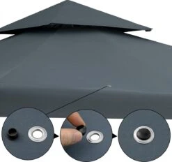 Casaria Paviljoen Lorca 3x3m - UV-bescherming 50+ Metaal - Antraciet -Tuin- En Buitengereedschapswinkels 1200x1127 2