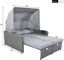 Polyrattan Patio Rieten Meubels Set Voor 2 Personen-Outdoor Rattan Sofa Set Met Intrekbare Luifel-lounge Bank-PE Rotan Loveseat Voor Achtertuin Veranda Tuin Zwembad Balkon-grijs 25 Polyrattan Patio Rieten Meubels Set Voor 2 Personen-Outdoor Rattan Sofa Set Met Intrekbare Luifel-lounge Bank-PE Rotan Loveseat Voor Achtertuin Veranda Tuin Zwembad Balkon-grijs -Tuin- En Buitengereedschapswinkels 1200x1130