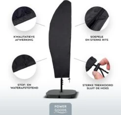 Power Goods Parasolhoes XXL Voor Zweefparasol – Parasolhoes Met Rits En Stok – Parasolhoes Staande Parasol – Tuinmeubelhoezen – Beschermhoes Zweefparasol – Waterproof – Anti-UV – 280 X 81 Cm -Tuin- En Buitengereedschapswinkels 1200x1135