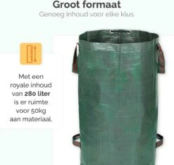 Goliving Tuinafvalzak - Set Van 2- Tuinafvalzakken Opvouwbaar - Tuinzak - Tuinafvalemmer - 2x 280 Liter - Groen -Tuin- En Buitengereedschapswinkels 1200x1136 4