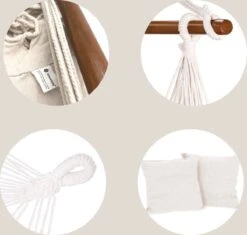 Springos Hangstoel | Binnen & Buiten | Met 2 Kussens | Boekenvak | Ook Voor Kinderen | Belastbaar Tot 150 Kg | Wit -Tuin- En Buitengereedschapswinkels 1200x1143 4