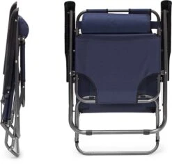 Relaxdays Ligstoel Inklapbaar - Ligbed Met Hoofdsteun - Strandstoel Verstelbaar - Camping - Donkerblauwe -Tuin- En Buitengereedschapswinkels 1200x1148 3
