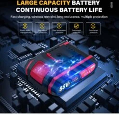 Violeworks® Accu Kettingzaag - Snoeizaag - Mini Kettingzaag - Handkettingzaag - Ook Voor Makita - Elektrische Kettingzaag - Elektrische Snoeischaar - Op Batterij - 2900 MAh - 1080W - 88V -Tuin- En Buitengereedschapswinkels 1200x1156 7