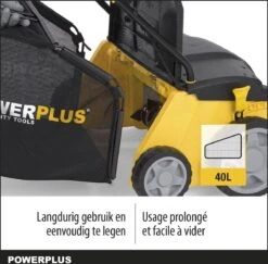 Powerplus POWXG7513 Elektrische Verticuteermachine - Mos Verwijderaar - 1400W - 320mm Maaibreedte - 45L Opvangbak - Incl. Gazonbeluchter/grasbeluchter -Tuin- En Buitengereedschapswinkels 1200x1179 9