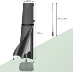 Kingsleeve Parasolhoes Tot Ø 330cm - Weerbestendig Robuust - Grijs -Tuin- En Buitengereedschapswinkels 1200x1191