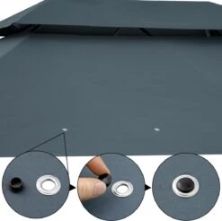 Casaria Paviljoen Topas 3x4m - UV-bescherming 50+ - Antraciet -Tuin- En Buitengereedschapswinkels 1200x1195 7