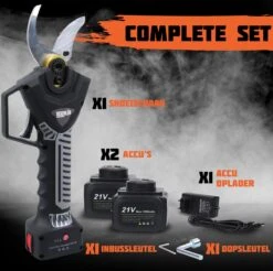 Reichlër® Elektrische Snoeischaar - 40 Mm Snijdiameter - 2x Accu - Anti-cut Functie - Heggenschaar - Takkenschaar - Zwart 12 Reichlër® Elektrische Snoeischaar - 40 Mm Snijdiameter - 2x Accu - Anti-cut Functie - Heggenschaar - Takkenschaar - Zwart -Tuin- En Buitengereedschapswinkels 1200x1195 9