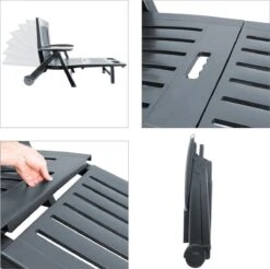 Casaria Ligstoel Zircone – Verstelbaar/Wielen Tot 120 Kg – Antraciet -Tuin- En Buitengereedschapswinkels 1200x1197