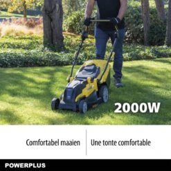 Powerplus POWXG6281 Elektrische Grasmaaier - Grasmachine Voor Middelgrote En Grote Tuin - 2000W - Maaibreedte 420mm - Verstelbare Maaihoogte - Mulching Functie - Incl. 40L Opvangbak -Tuin- En Buitengereedschapswinkels 1200x1200 1095