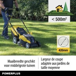 Powerplus POWXG6281 Elektrische Grasmaaier - Grasmachine Voor Middelgrote En Grote Tuin - 2000W - Maaibreedte 420mm - Verstelbare Maaihoogte - Mulching Functie - Incl. 40L Opvangbak -Tuin- En Buitengereedschapswinkels 1200x1200 1096