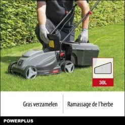 Powerplus POWEG63703 Elektrische Grasmaaier - Grasmachine Voor Kleine Tuin - 1000 W - 32cm Maaibreedte - 30L Opvangbak - Verstelbare Maaihoogte -Tuin- En Buitengereedschapswinkels 1200x1200 1098